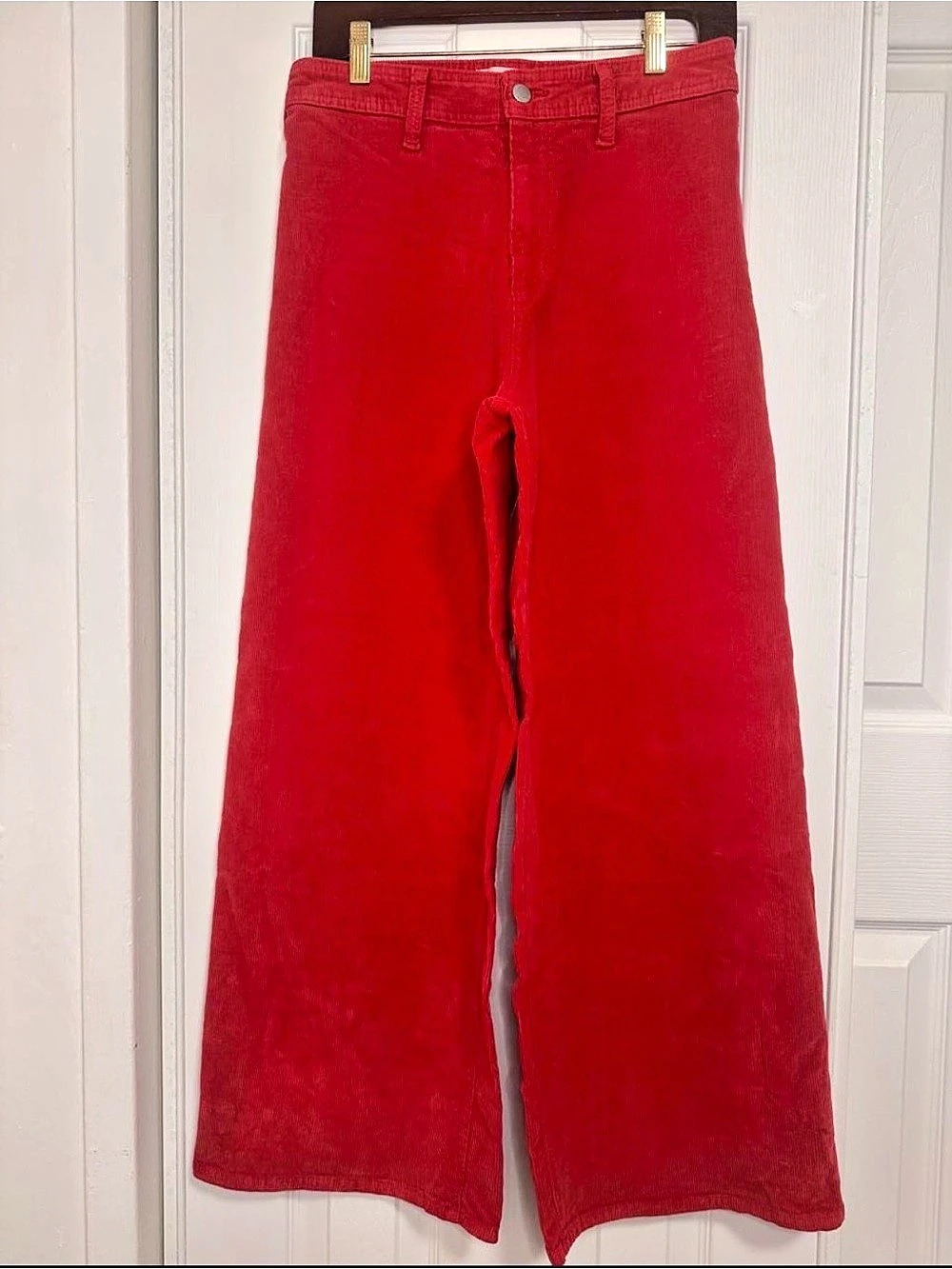 Universal Threads Wide Leg Corduroy Pants in Red Size 6R Like New